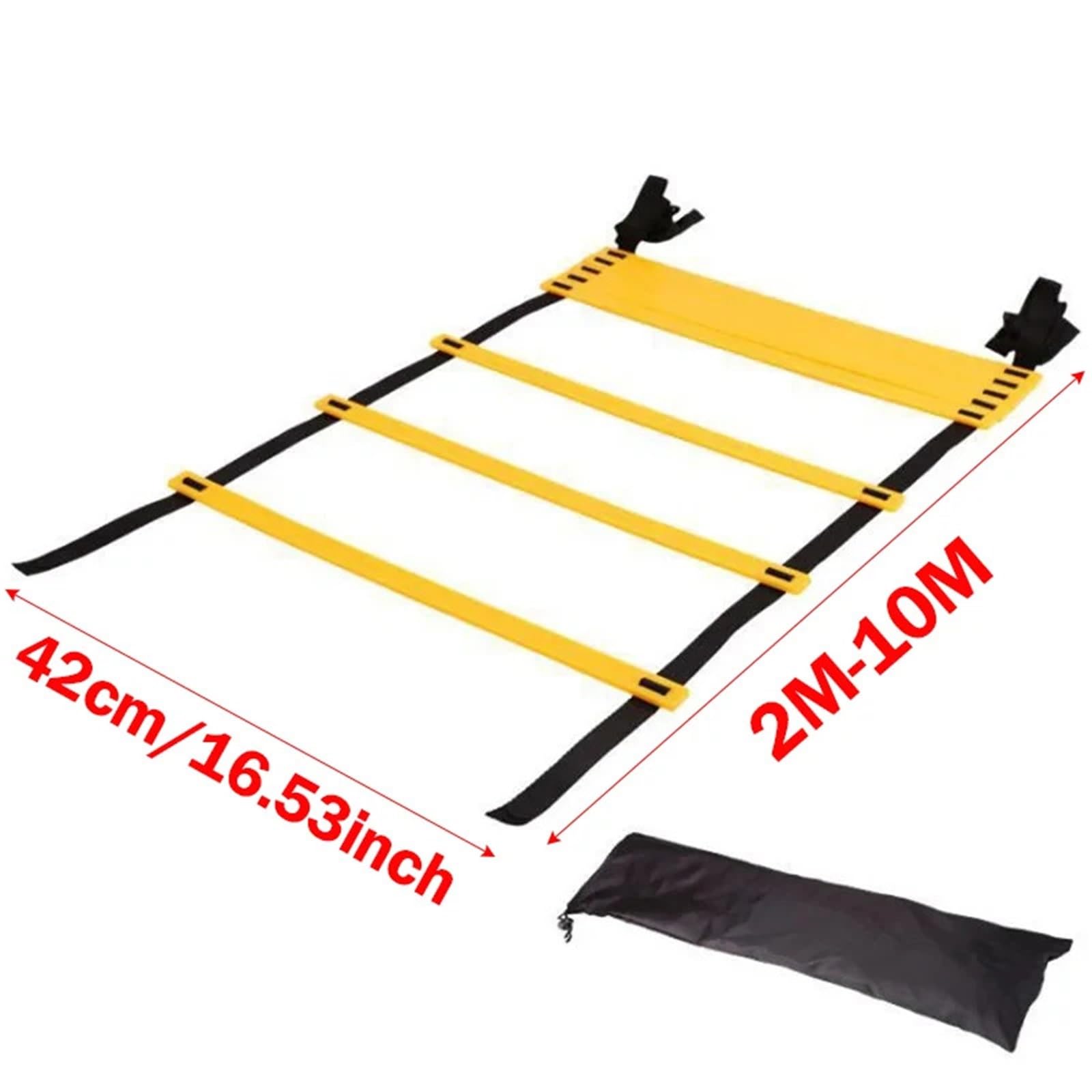 Agility Ladder Escalera de Agilidad, Correas Nailon, Equipo Escalera Entrenamiento Velocidad for fútbol, ​​Fitness, Correr, Herramienta Calentamiento