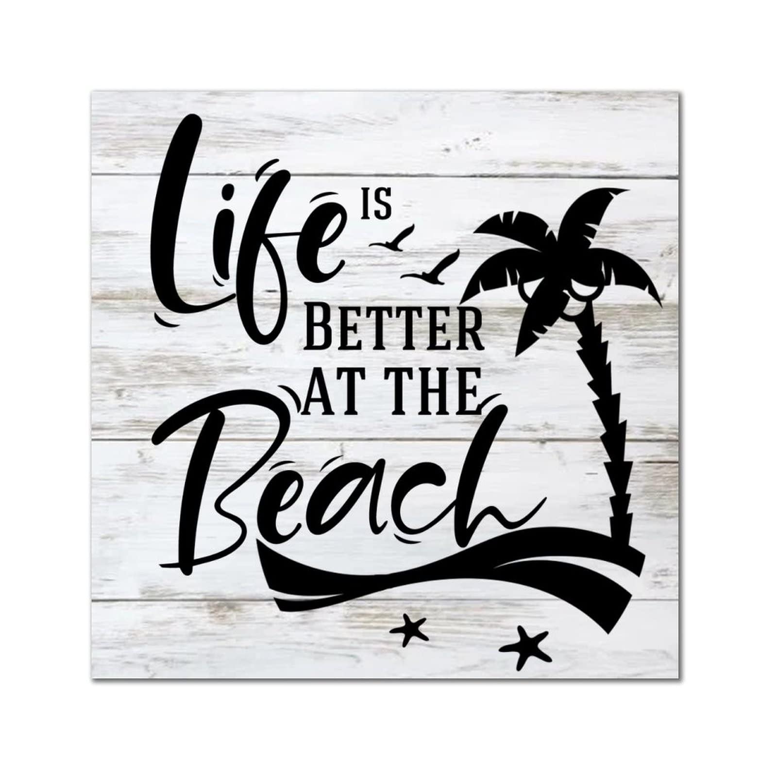 Plaque murale classique en bois style bord de mer pour decoration interieure 35cm