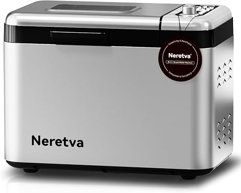 Neretva 3.3LB & 15-in-1 Bread Maker with Dual Heaters and Auto Nut Dispenser