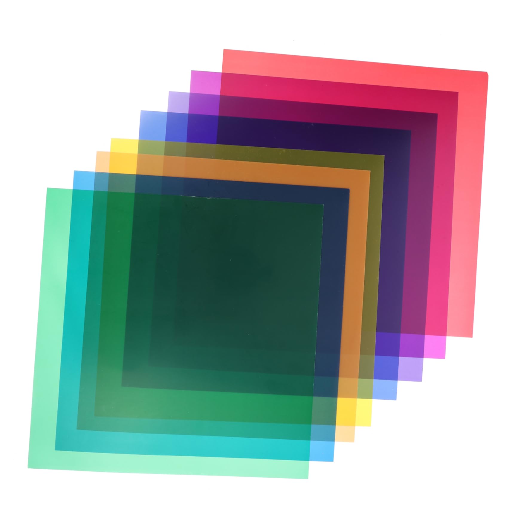 KICHOUSE 8pcs Flash Filters Lighting Filter Correction Light Filter Color Correction Film Lights Light Diffuser Film Color Gels for Lighting Light Gel Filters Color Filters Kits Camera Film