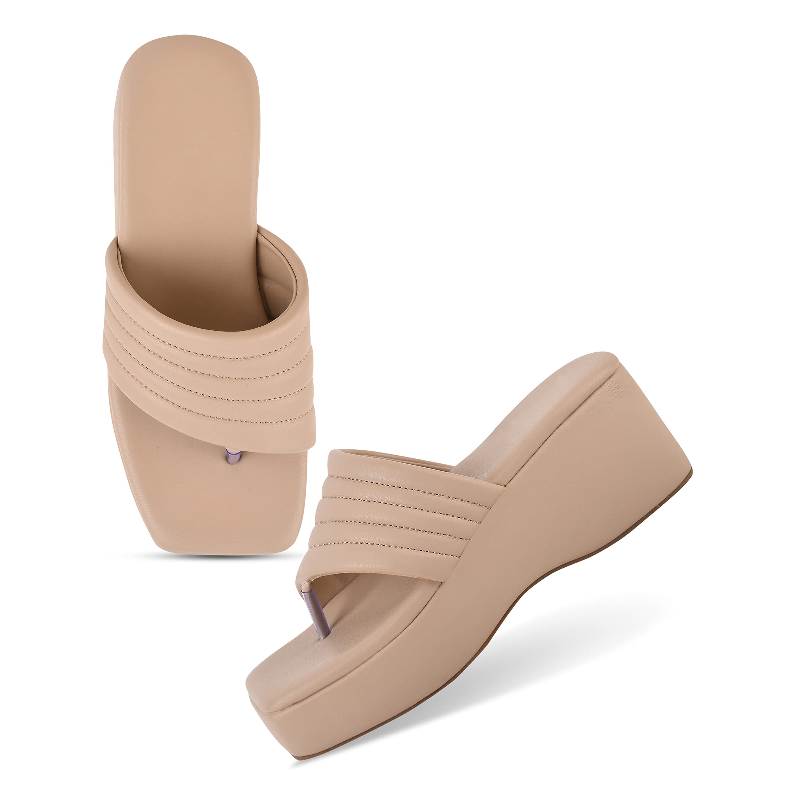 Froh Feet Casual Wedges Sandals Solid Comfortable Sole For Womens & Girls (B0BZD92N12) Amazon Price History, Amazon Price Tracker