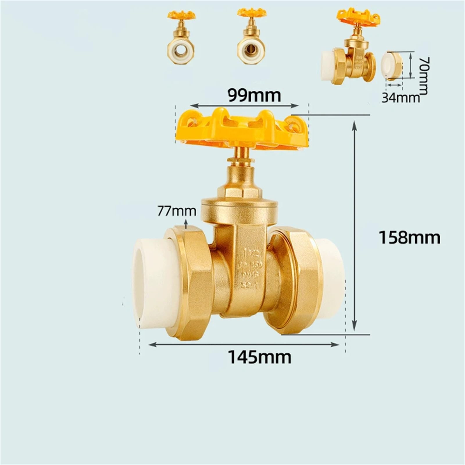 PPR Pipe PE Pipe Water Pipe Gate Valve Union Pipe Fitting Water Meter Tap Water Meter Tube Brass DN20 DN25 DN50 Connection Pipe(AL121808F-ZSRG)