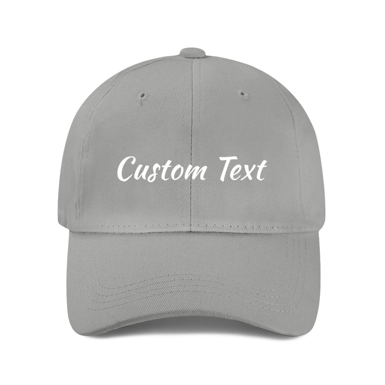 Miujonvy Unisex Gray 0 Hot Stamping For Unique Baseball Cap Designs Custom Text Dad Hats For Gifts Gray