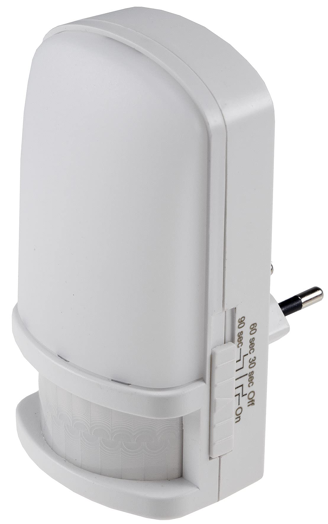 Wtyczka do lampki nocnej ChiliTec LED z czujnikiem ruchu, 230 V, czujnik zmierzchu i świtu, regulowany timer, tryby wł./wył./automatyczny, ciepła biel, 4 sztuki