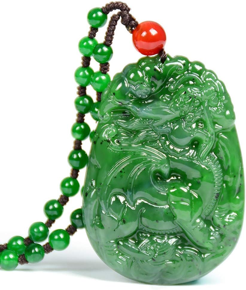 Natural Hetian Jade Jasper Carved 貔貅 Pendant Pendant Necklace Gift for men and women