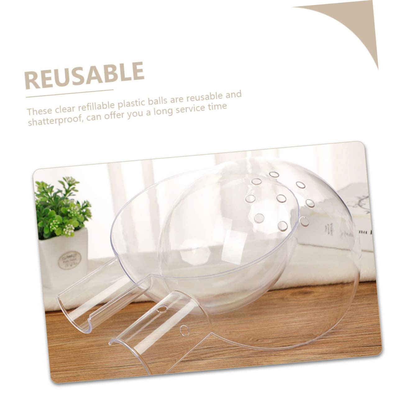 Abaodam 4pezzi Sphere Decorativa per Fiori Fai da Te Bubble per Bouquet per Matrimoni Natale e Feste di Compleanno