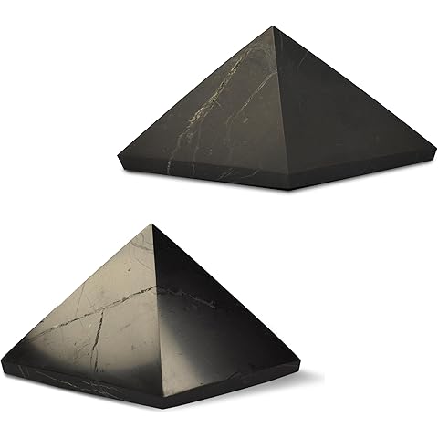 2 pcs Authentic Shungite Pyramids Set 50 mm / 1.96