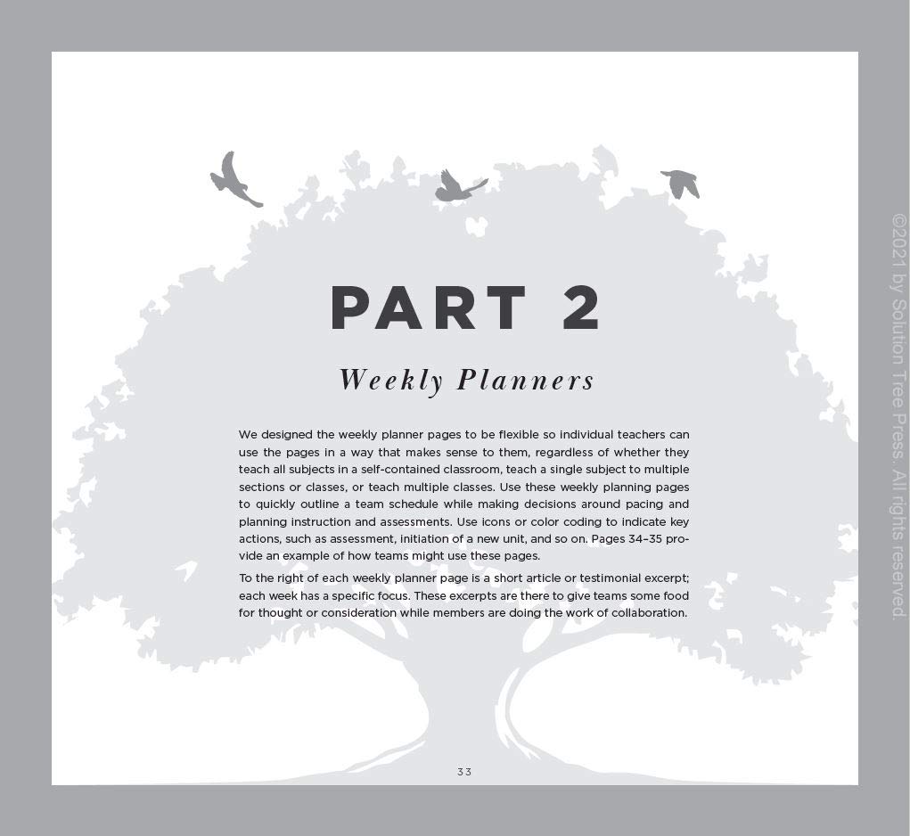The Collaborative Team Plan Book for PLCs at Work® (A Plan Book for Fostering Collaboration Among Teacher Teams in a Professional Learning Community)      1st Edition