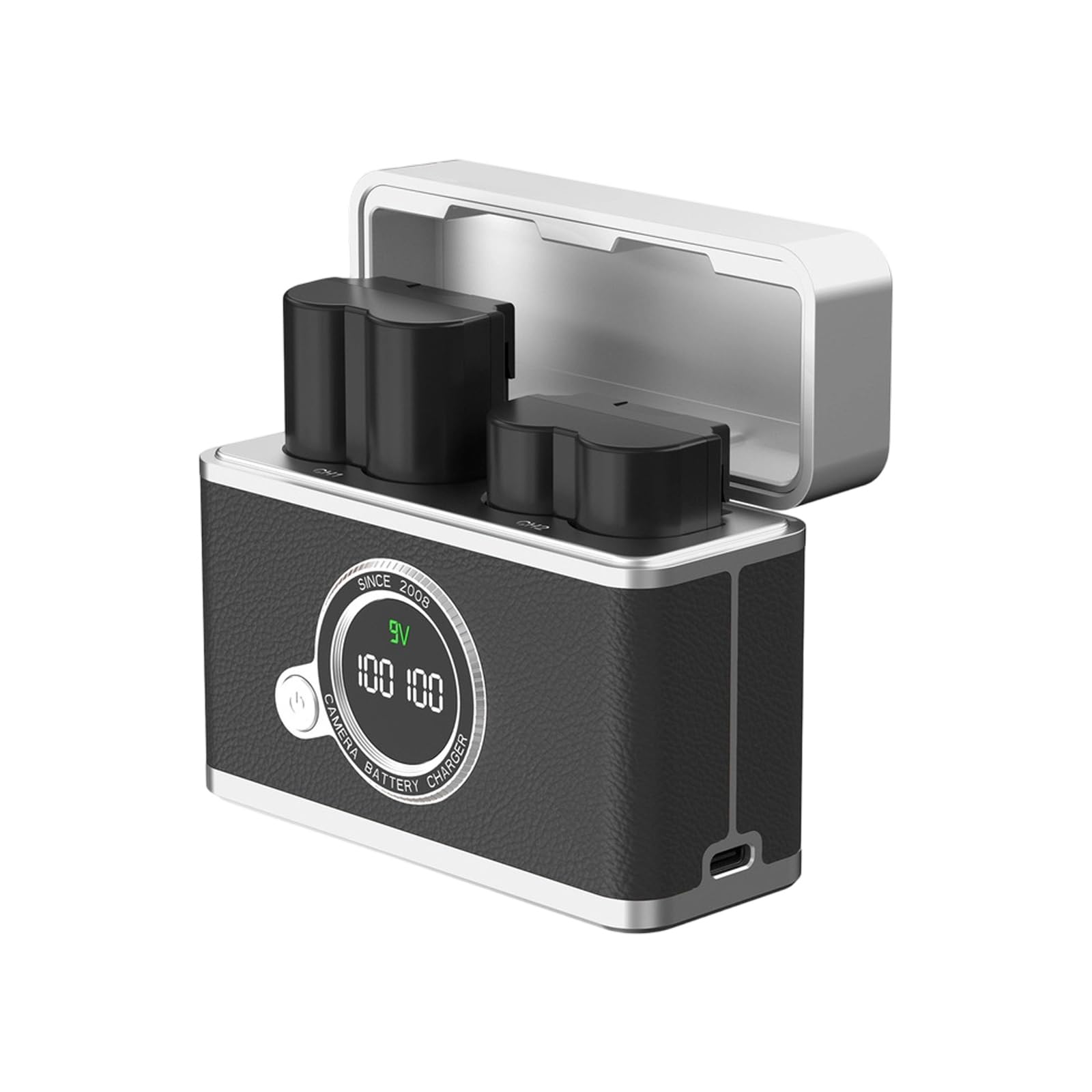 W235 USB C - Cargador de batería para cámara con indicadores LED, color