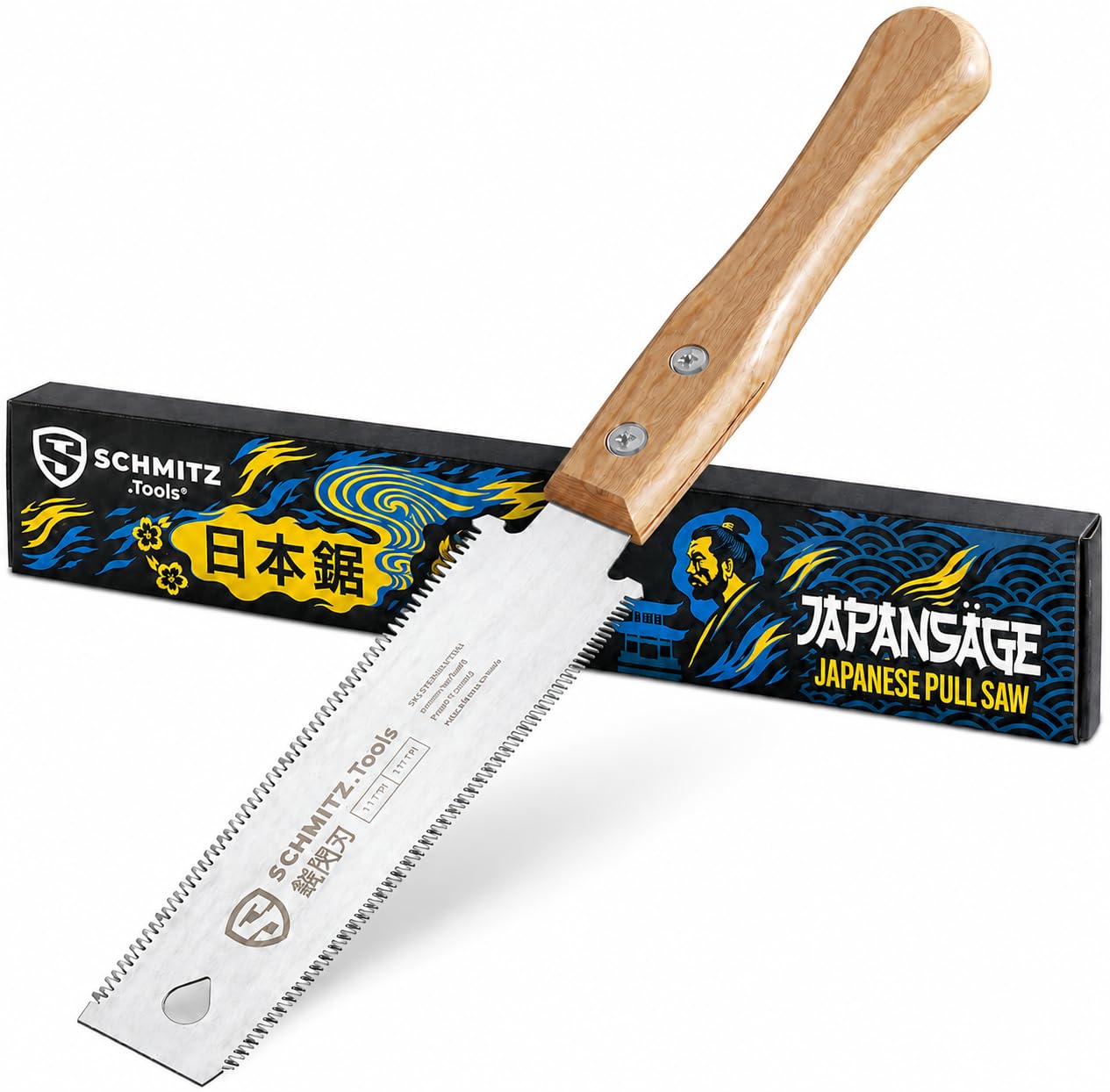 SCHMITZ.Tools Japansäge Handsäge Holz - Doppelseitig & extrem scharf