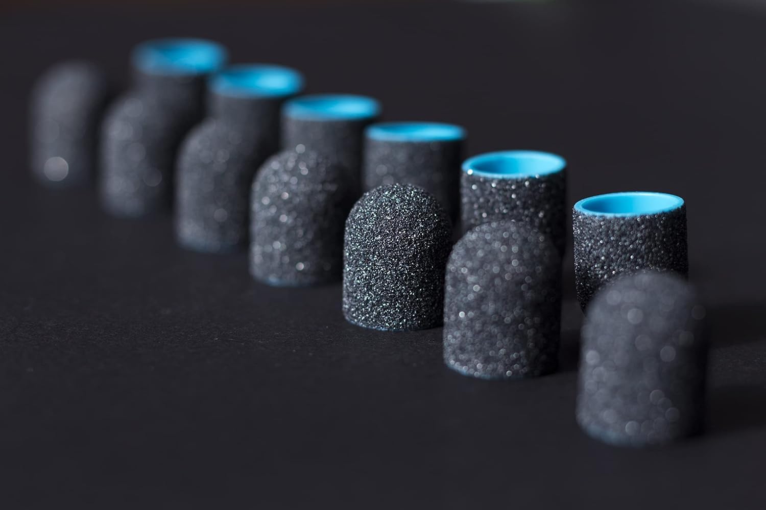 LALILL Sanding Caps LUX Pack of 100 - Graphite Milling Caps for Nail Cutters - Manicure, Pedicure & Podiatry - Attachments for Foot Care, Callus Removal, Nail Modeling, 10 mm 60 Grit