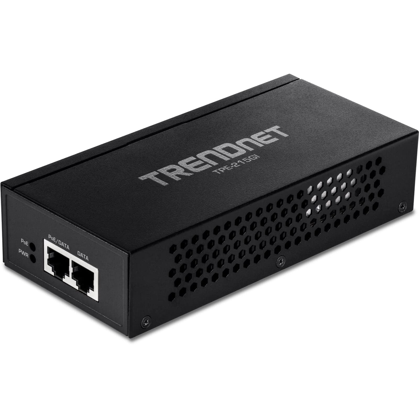 TRENDnet Wtryskiwacz 2,5 G TPE-215GI konwertuje port inny niż PoE na PoE+ zgodny z 2,5 GBASE-T, zintegrowany zasilacz, sieć i urządzenie do 100 m