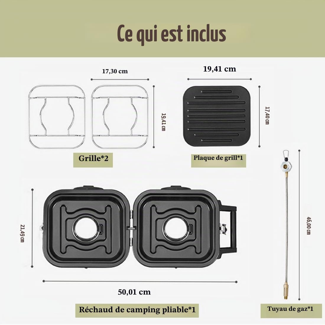 Naturehike Réchaud de Camping à Gaz 2 en 1 - Poêle à Frire Avec Brûleurs Réglables, Poignée de Transport - Portable, en Fer, Parfait Pour le Camping et la Randonnée