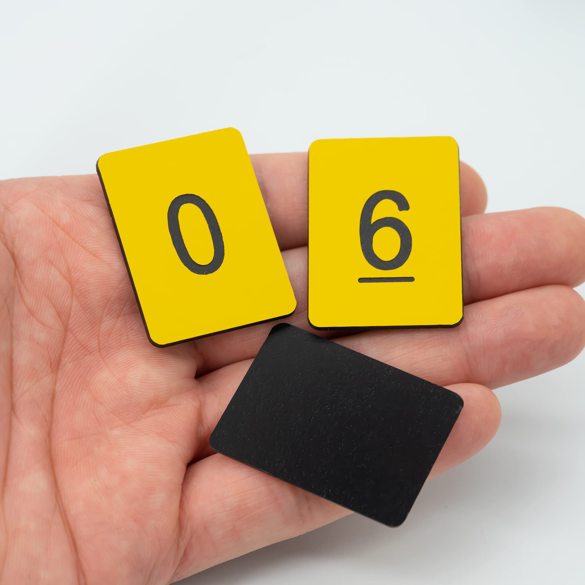 StayMax Rettangolo plastica numerata tag numero disco numero token (0-100, giallo