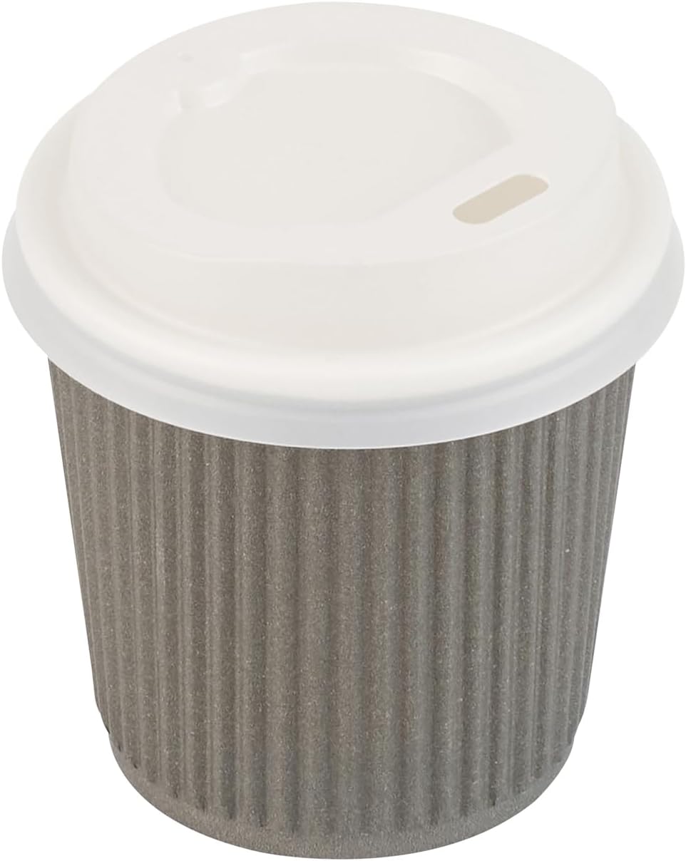 LIDS ONLY: Basic Nature Compostable Coffee Cup Lids, 500 Disposable Hot Beverage Cup Lids - Cups Sold Separately, Fits 4 Ounce Cups, White PLA Plastic Cup Lids, BPI-Certified - Restaurantware