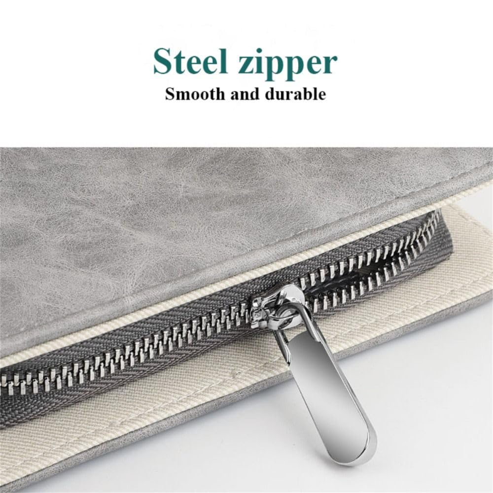 Maniküre-Set, graues Vollnarbenleder, Nagelknipser-Sets, rostfreie Schere, braun