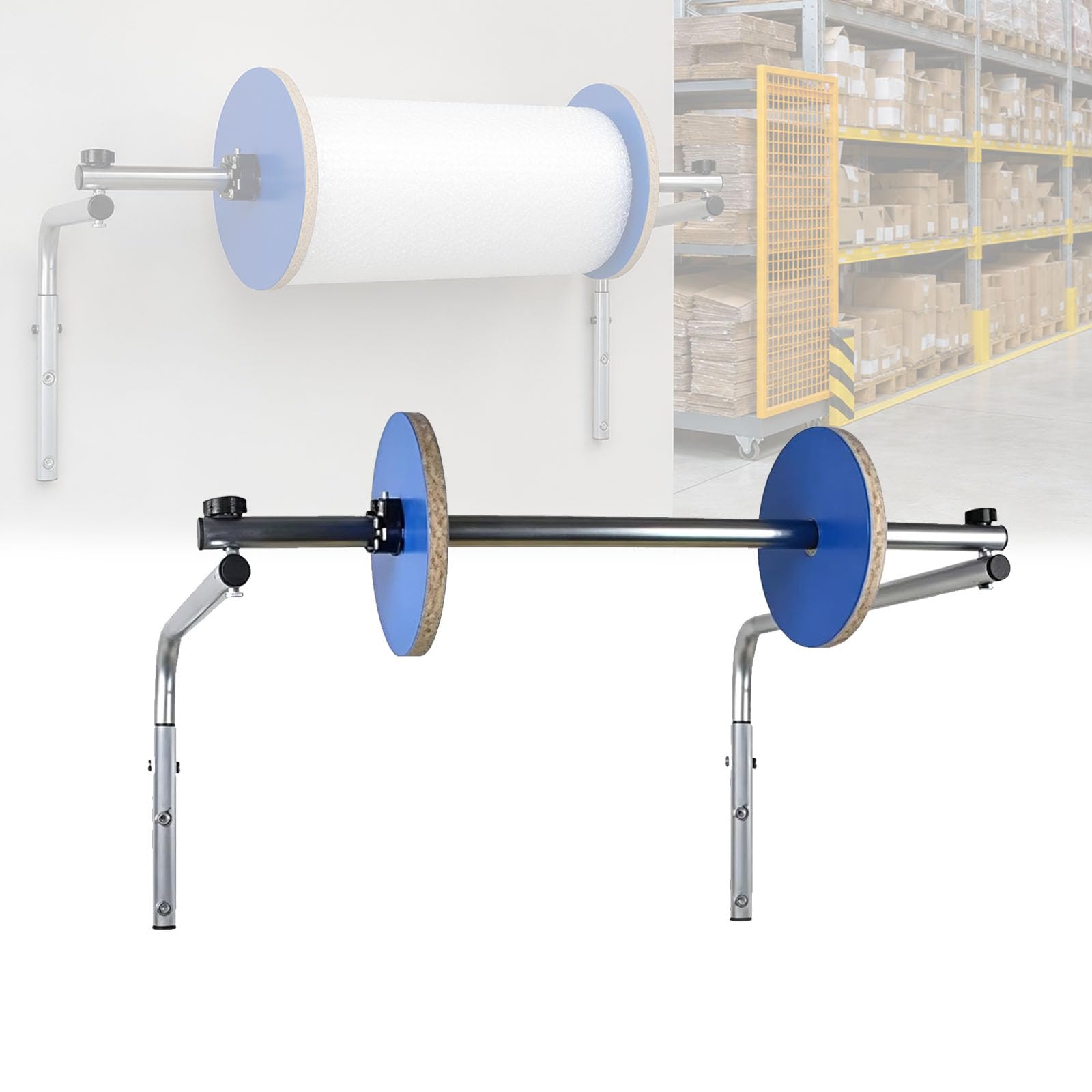 Soporte de pared para plástico de burbujas que soluciona la falta de espacio para rollos de 100cm
