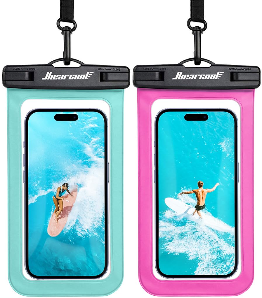 Hiearcool Waterproof Phone Pouch,Waterproof Phone Case for iPhone 17 16 15 14 13 Pro Max,IPX8 Phone Waterproof Pouch for Beach Cruise Ship Travel