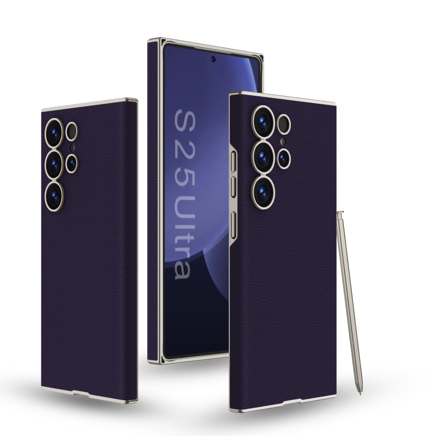 Midkart Purple Leather Case for Samsung Galaxy S25 Ultra - Image 1
