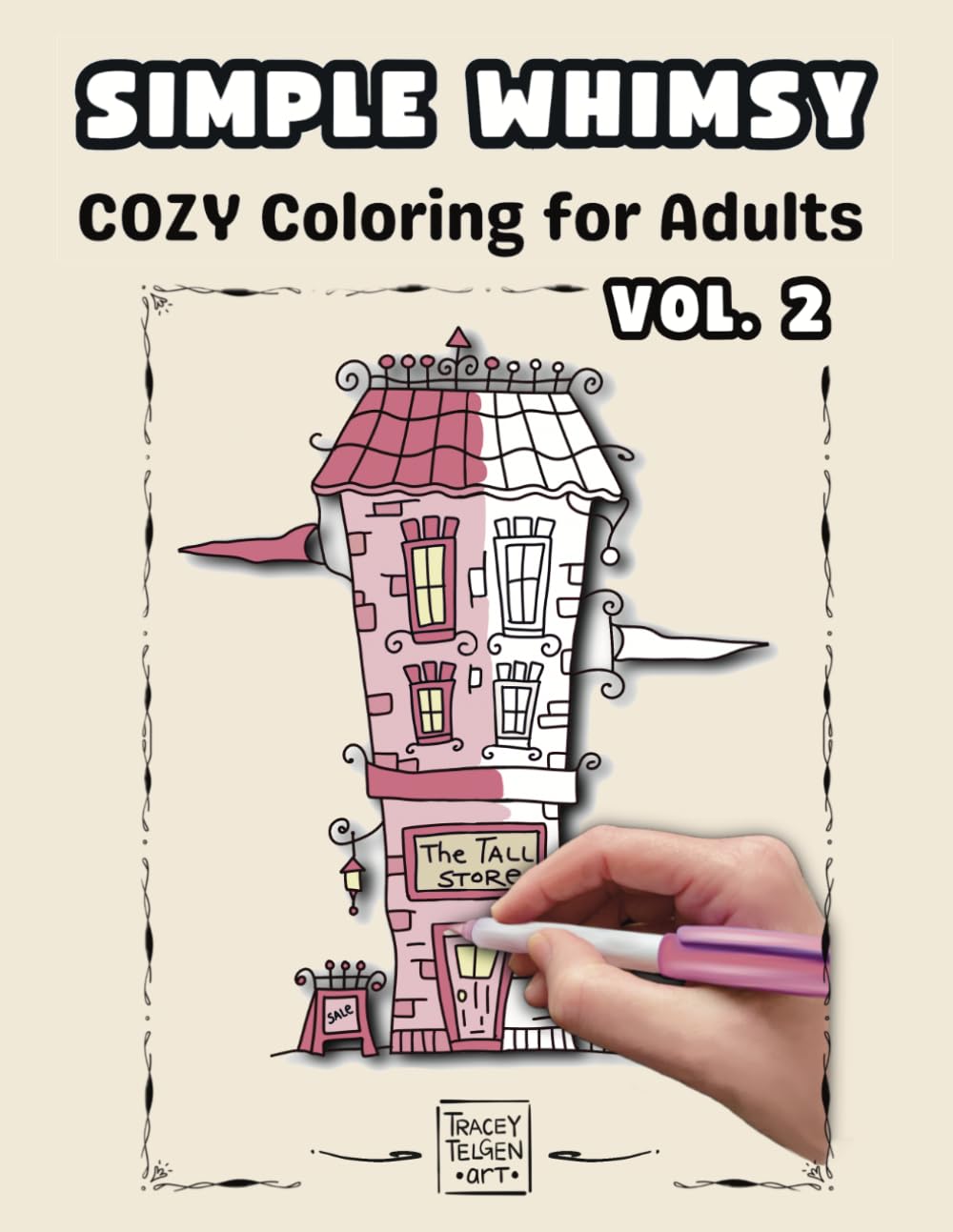 Simple Whimsy Vol. 2: whimsical buildings to color and enjoy (Cozy Whimsical Coloring)