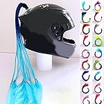 Motorcycle Helmet Hair Braid Ponytail Tails for Any Helmets, Pink Mix
