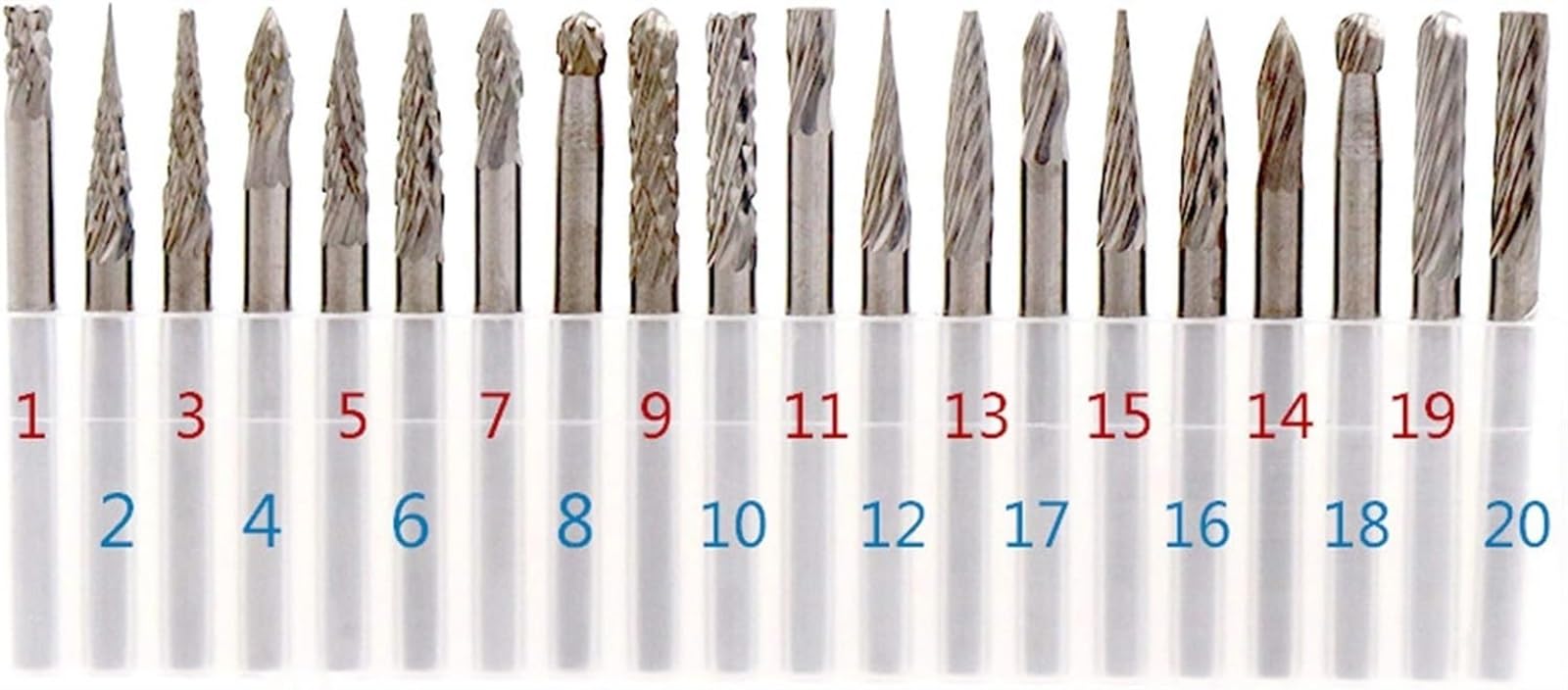 Lima de escofina de Metal, Juego de limas de Aguja, Lima rotativa de Acero de carburo, Mango de 3 mm, Lima Resistente con Cabezal de molienda metálico y no metálico (Size : 10pcs 1 10)