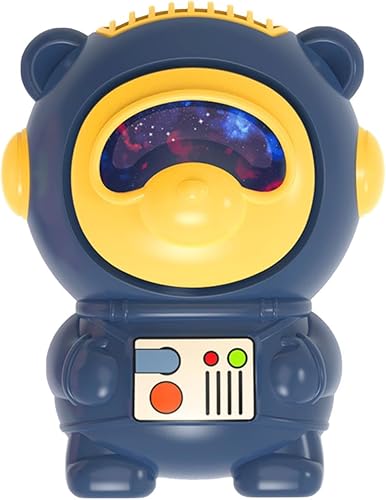 JOEBO Ventilador de mano portátil, ABS Space Bear Mini ventilador pequeño de mano, pequeño ventilador de dibujos animados de oso de viaje silencioso