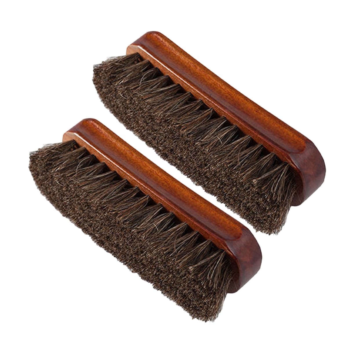 BESPORTBLE Cepillo De Madera para Pelo De Caballo Cepillo Limpiador para Zapatos Cepillo De Limpieza Kit De Limpieza De Zapatos De Cuero Cepillo para Ropa De Pelo De 2 Piezas x 4