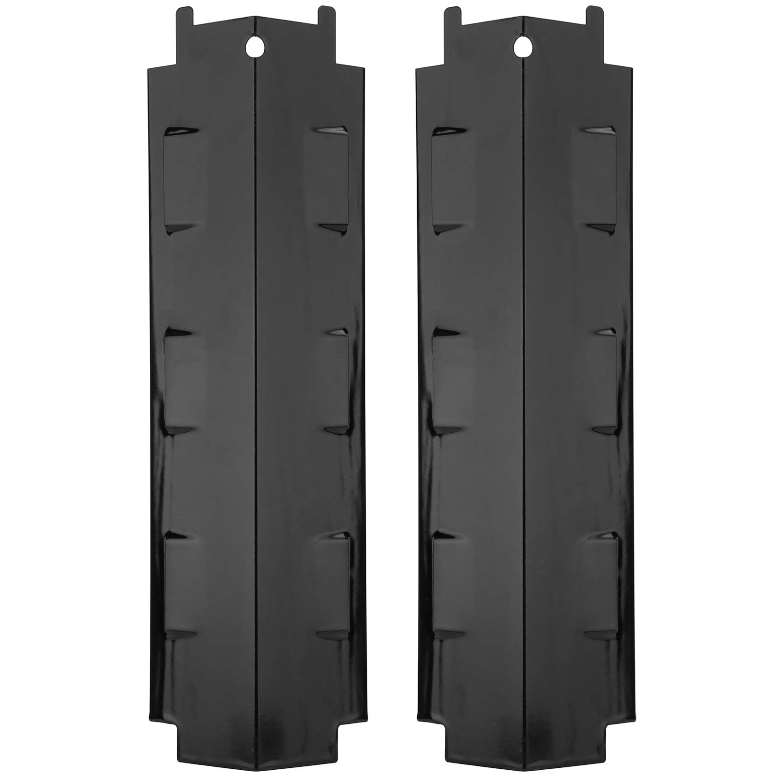 Tissting 2 Piezas de Placa de Calor para Parrilla 37.1 x 10.8 cm - Escudo Térmico de Acero Inoxidable para Quemadores, Repuesto para Barbacoas Charbroil