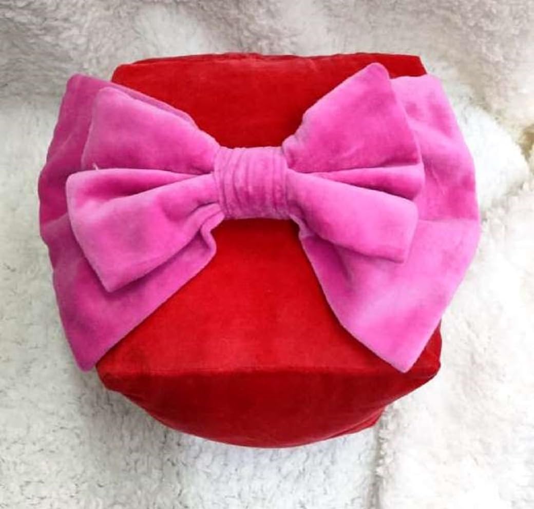 Classic Red Velvet Christmas Gift Box Pillow-picture-39