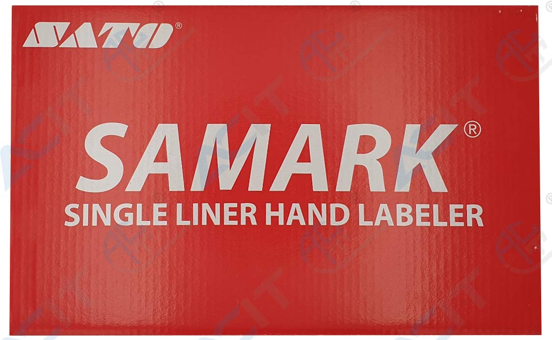 ACIT Étiqueteuse Sato Samark 8-6 caractères + 3 Rouleaux d'étiquettes. Préciseur Manuel Professionnel idéal pour la Boutique. Écriture des Prix et des Lots (6 caractères)
