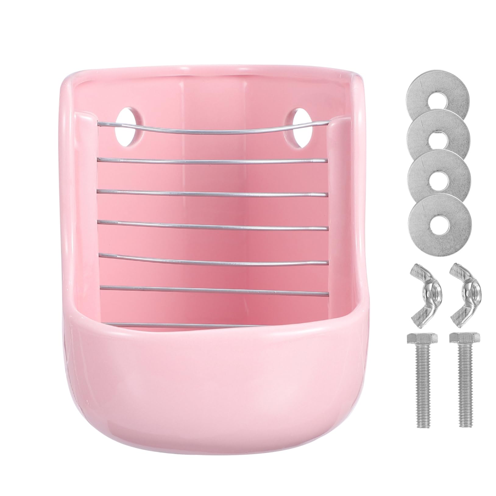 Hohopeti Mangiatore Ceramico per Conigli e Cavie Supporto per Fieno Stabile per Gabbia, Alimentatore per Piccoli Animali Installazione Facile e Personalizzabile