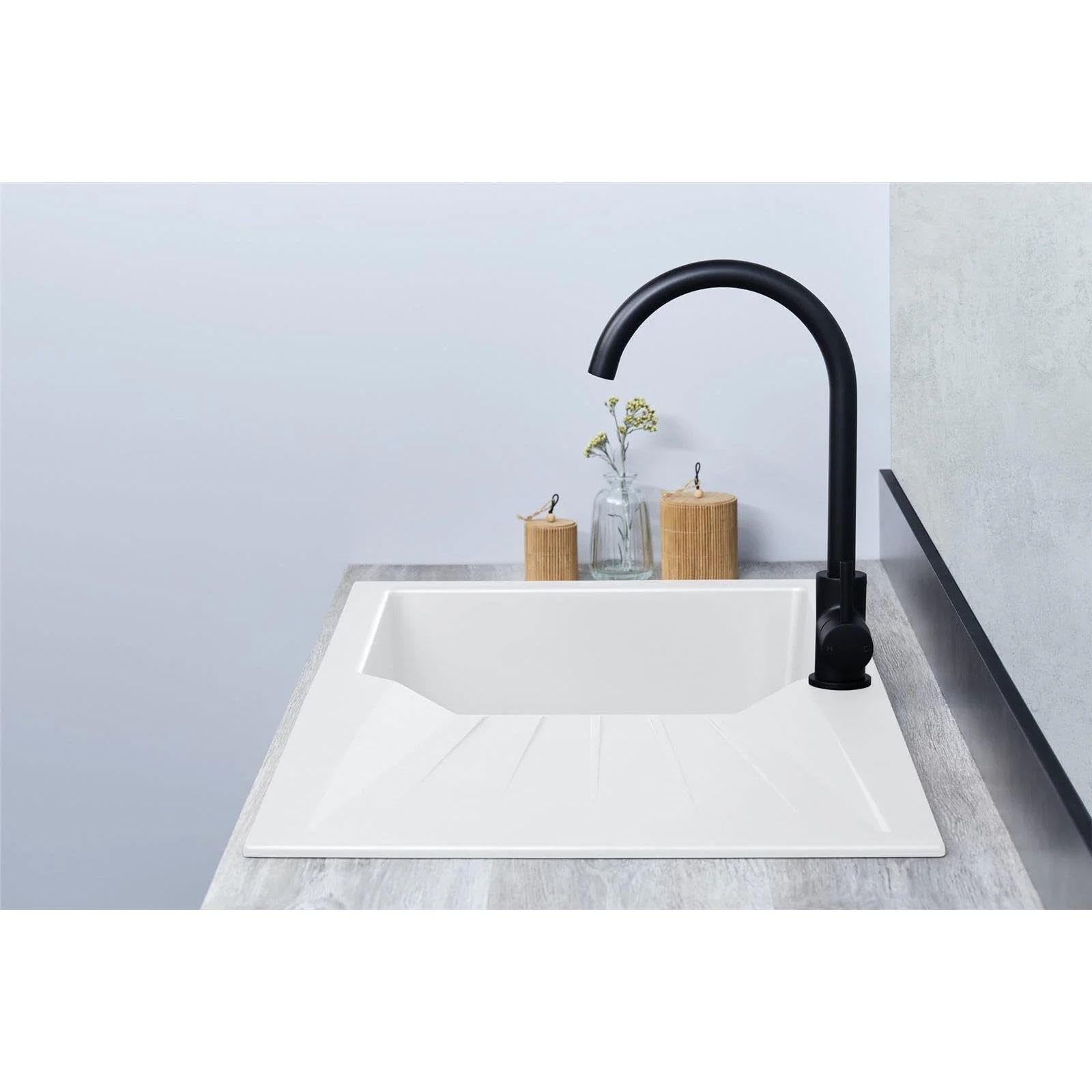 LD780WH Fregadero Blanco 1 Seno con Escurridor Composite BIO