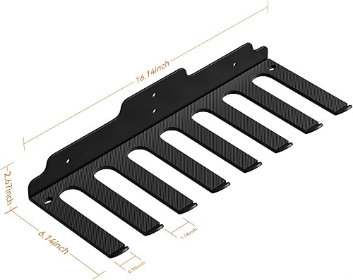 Miniatura 6 de Soporte olímpico para barra, barra de gimnasio para garaje, estante de montaje vertical, revestimiento de polvo negro, accesorio de gimnasio