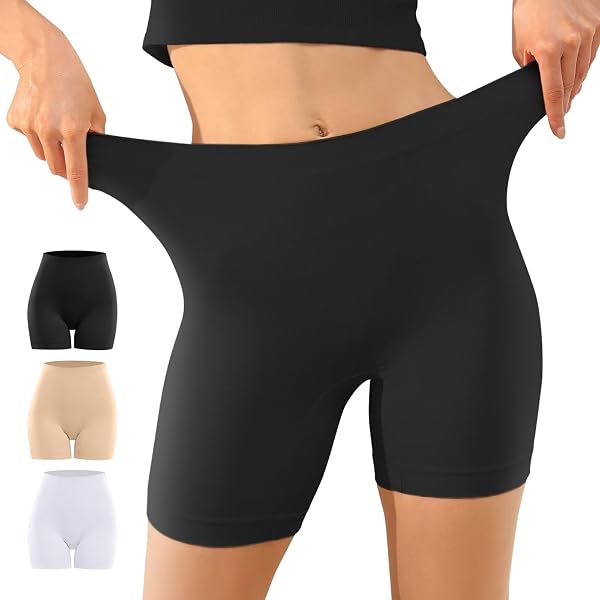 YouShow 3 Pack Pantalon Antirozaduras Mujer Debajo la Falda Pantalones Cortos Vestir Braga Anti Roce - 1