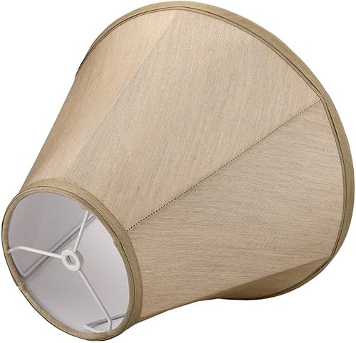 Miniatura 4 de Alucset - Juego de 2 pantallas medianas de estilo real doble, pantalla de tela para lámpara de mesalámpara de pie, araña, paquete de 2 piezas