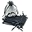 TheDisplayGuys 48-Pack 3x4 Black Sheer Organza Gift Bags with Drawstring, Jewelry Candy Treat Wedding Party Favors Mesh Pouch