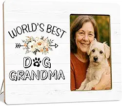 Porta-retratos de madeira para quem ama cães, presente de cachorro, avó, presente de cachorro, presente