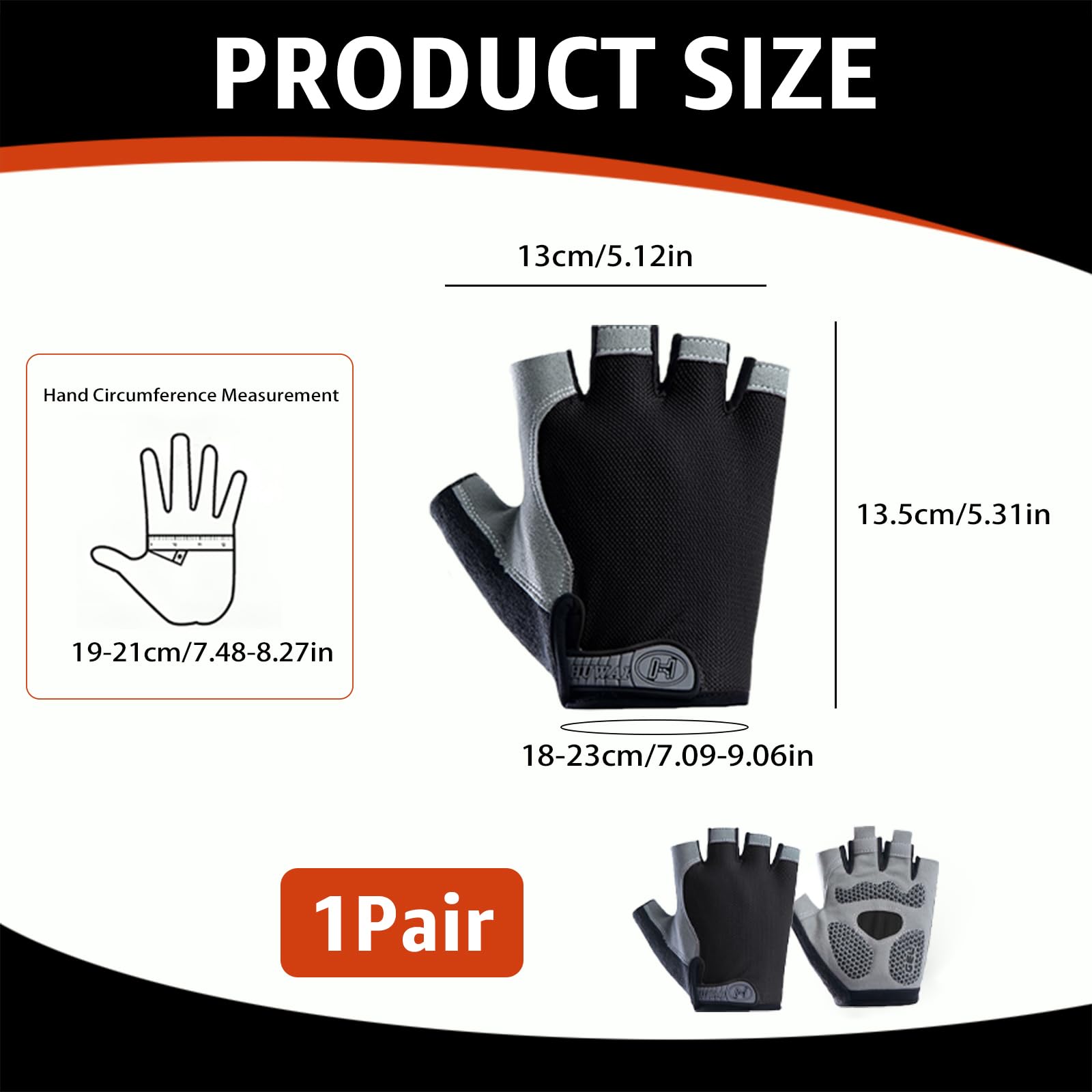 Gants Cyclisme Demi-Doigts, Protection Paume Silicone, Antidérapants Absorbant Chocs Respirant pour VTT Gym