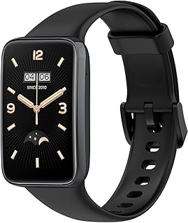 سوار معصم رياضي بديل من السيليكون الناعم للنساء والرجال من نيكست ستور متوافق مع سوار ساعة شاومي مي باند 7 برو (لون وردي فاتح)