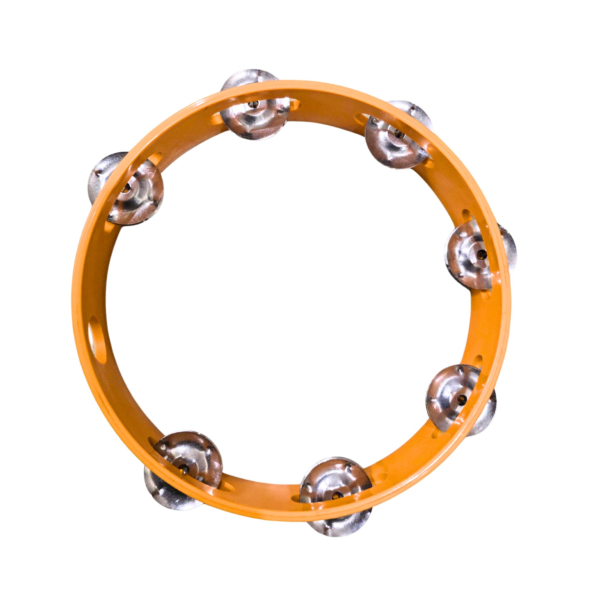 AOKO 10 INCH Fiber Hand Tambourine with Head | Lightweight Handheld Percussion Instrument for Kids | Music Practice |