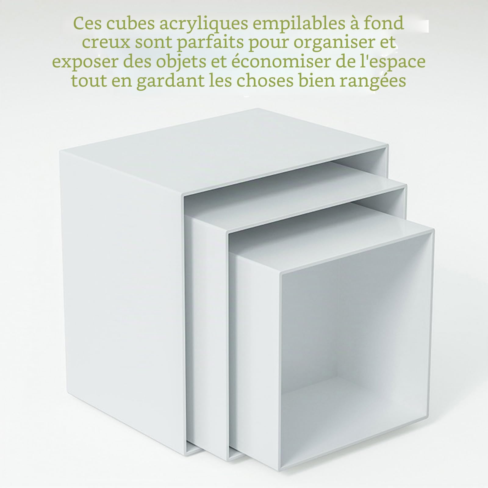 Lot de 6 présentoirs à gâteau en acrylique - 8 à 20,3 cm - Blanc - Accessoires de buffet pour mariages, anniversaires, fêtes, cupcakes