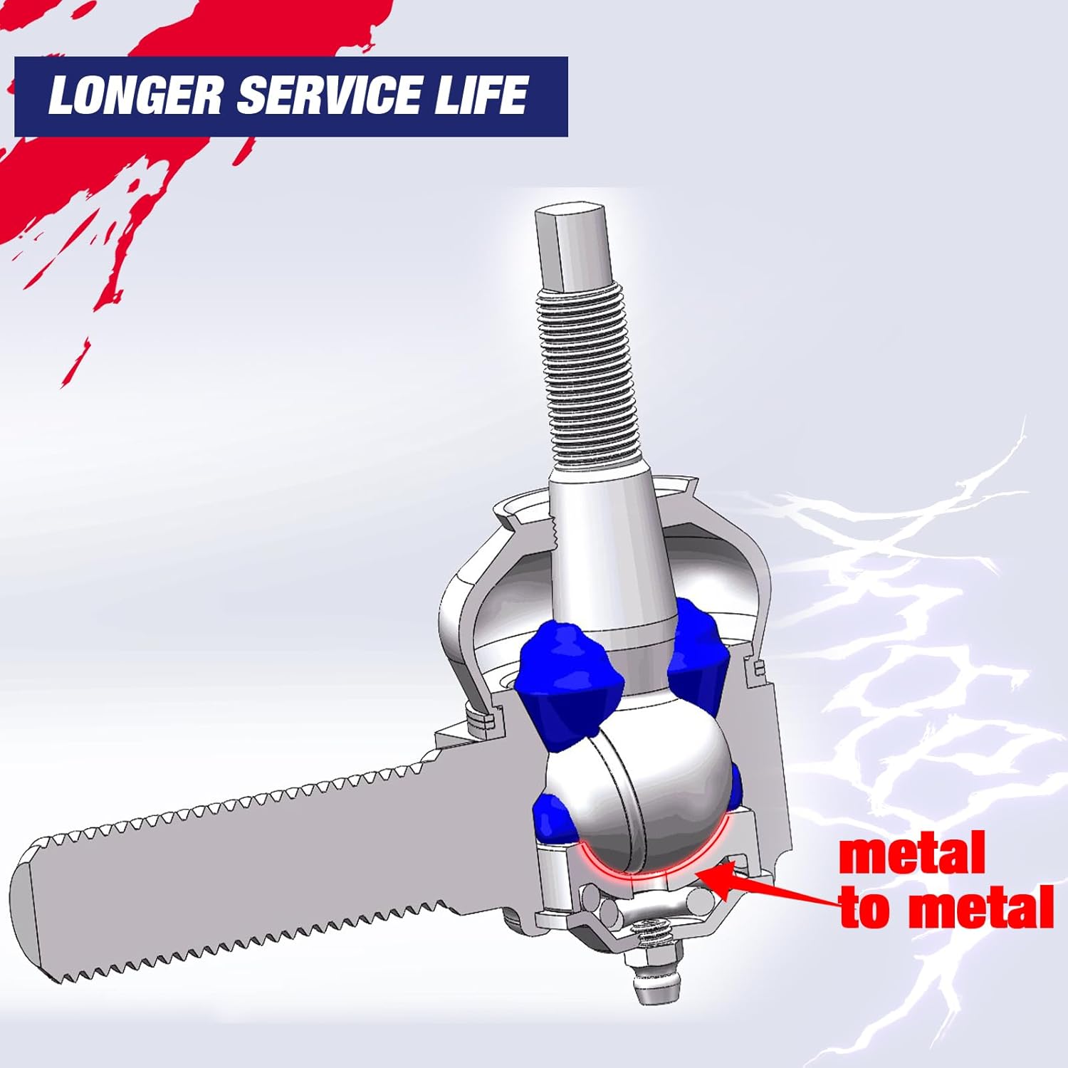 KSP Heavy Duty Tie Rod Ends Kit for Silverado Sierra 2500 3500 2001-2010 4WD, 0-6" Adjustable Tie Rod Kits Compatible With Chevy GMC, 2pcs Lower Tie Rod Kit Repalce OE Inner and Outer Tie Rod Assembly