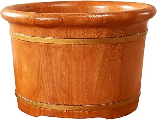 Barril de madeira para pés Spa Barril de banho para pés de carvalho, balde de fumigação, balde de lavagem de pés de madeira, banheira para pés, barril para banho de pés, banho de pés, bacia de