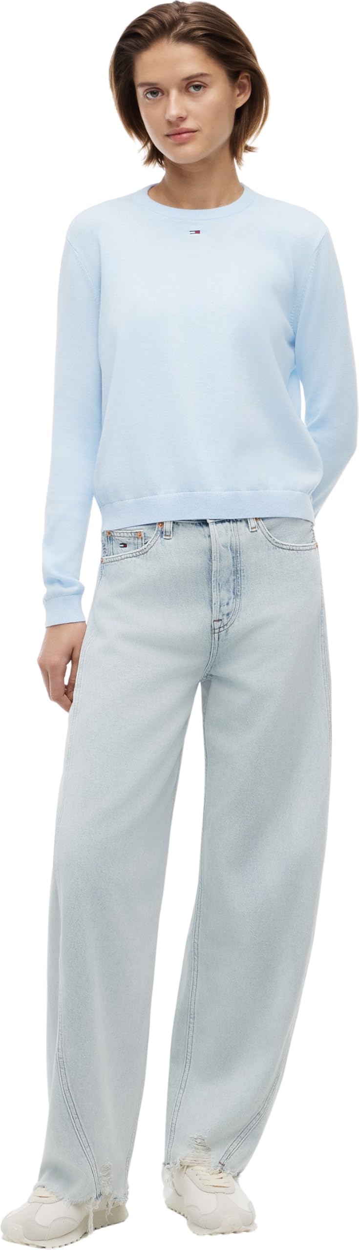 Tommy Jeans Jersey Mujer Essential Crew de lagodón