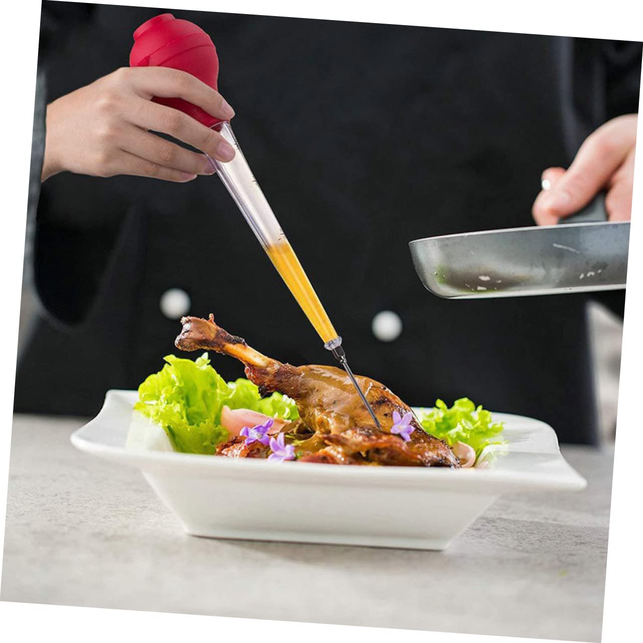 Amosfun 2sätze Bratenspritze Mit Reinigungsbürste Für Bbq Und Grillen Für Saftige Würze Von Truthahn Schweinefleisch Rind Und Fisch