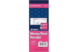Adams Money and Rent Payment Receipt Book