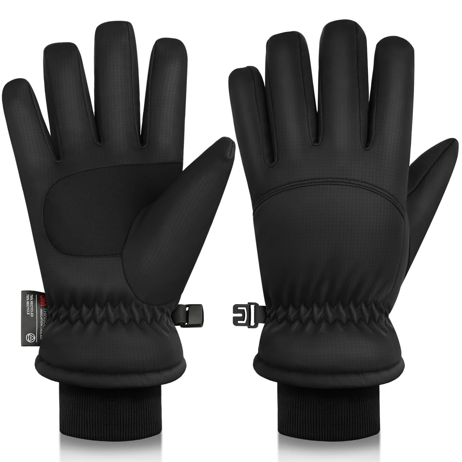 Winter Gloves,Snow Gloves Ski Waterproof Warm Cold Weather Gloves -Cycling Running Driving