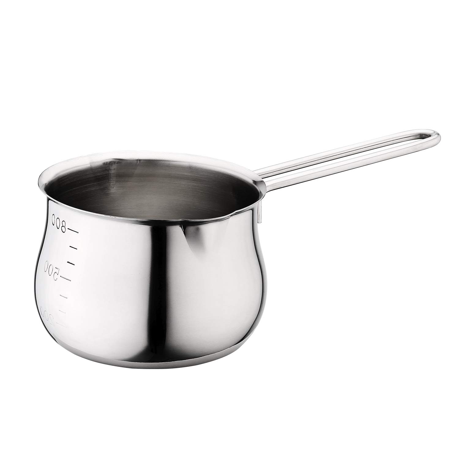 Asvert Mini Butter Melting Pot, Butter Coffee Milk Warmer with Spout 18/8 Tri-Ply Stainless Steel 27OZ(800ml)
