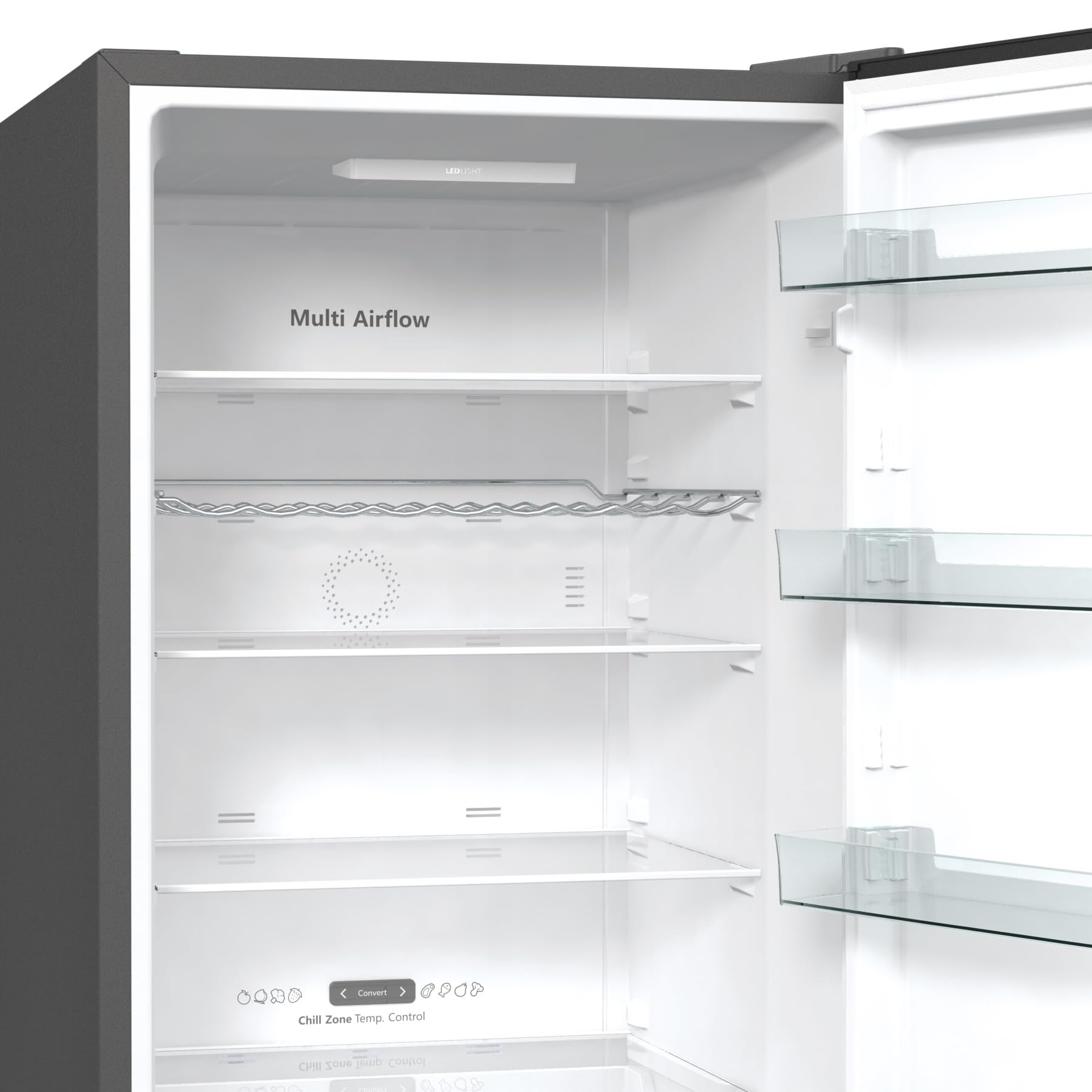 Hisense RM469N4ACD Kühl-Gefrierkombination, Freistehend, EEK D, 36dB, Total NoFrost, 368 Liter, Smart Fresh, CrispZone Smart Humidity, Convert ZeroZone, HxBxT: 200x60x66, 3 cm